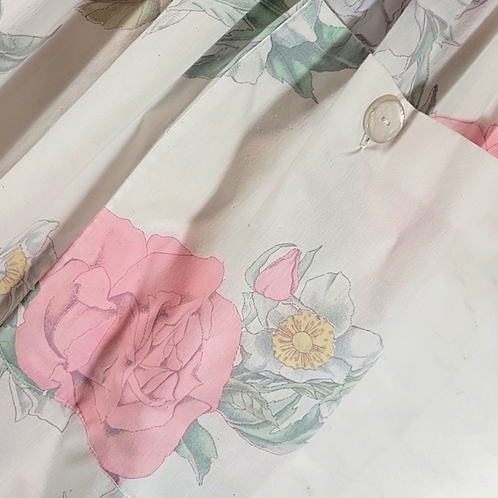 Vintage "Made Especially For You"  Pastel Floral Sleeveless Maxi Dress Size XL - Picture 4 of 7